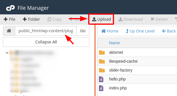 Upload file pada File Manager cPanel